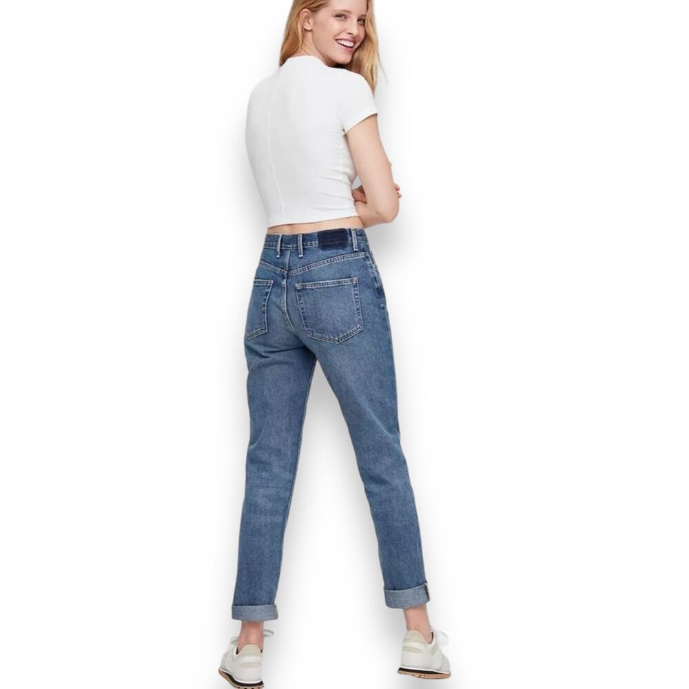 Wilfred‎ Free Nikki High Waisted Relaxed Fit Tapered Jeans Women's 4 Medium Wash
